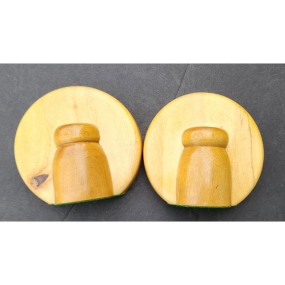 Oregon Myrtle Wood Bookends Mid-Century Modern MCM Shearer Sculpture Art - Picture 2 of 11